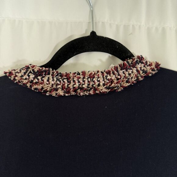 J. Crew Blouse Women's Small Blue Silk Blend Knit Short Sleeve Round Neck - Picture 12 of 12